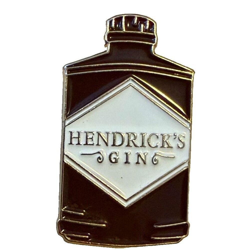 Hendricks Gin Bottle Enamel Lapel Pin Unique Distillery Swag Collectible 2023